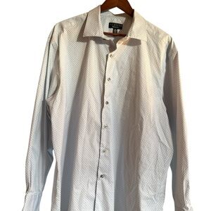 Alfani Men's White Geometric Dress Shirt, size XL